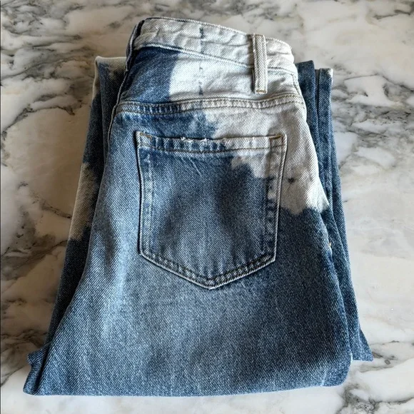 PacSun Blue & White Straight Leg Tie Dye Jeans Women’s size 24 - Picture 13 of 13